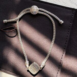 John Hardy Classic Chain Pull Through Sterling Silver Hammered Bracelet